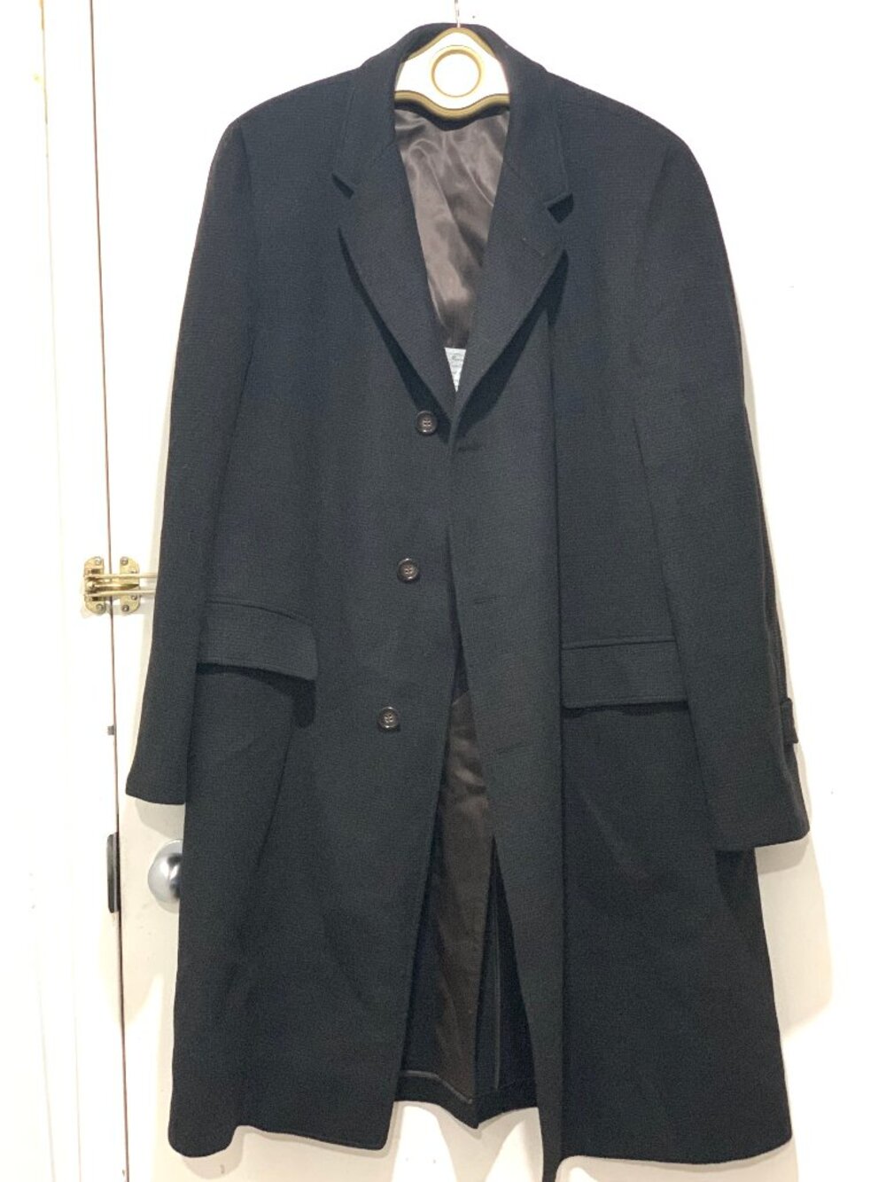 VINTAGE EATON'S MEN'S SHOPS FINE MERINO WOOL COATING TRENCH COATS SIZE L/XL